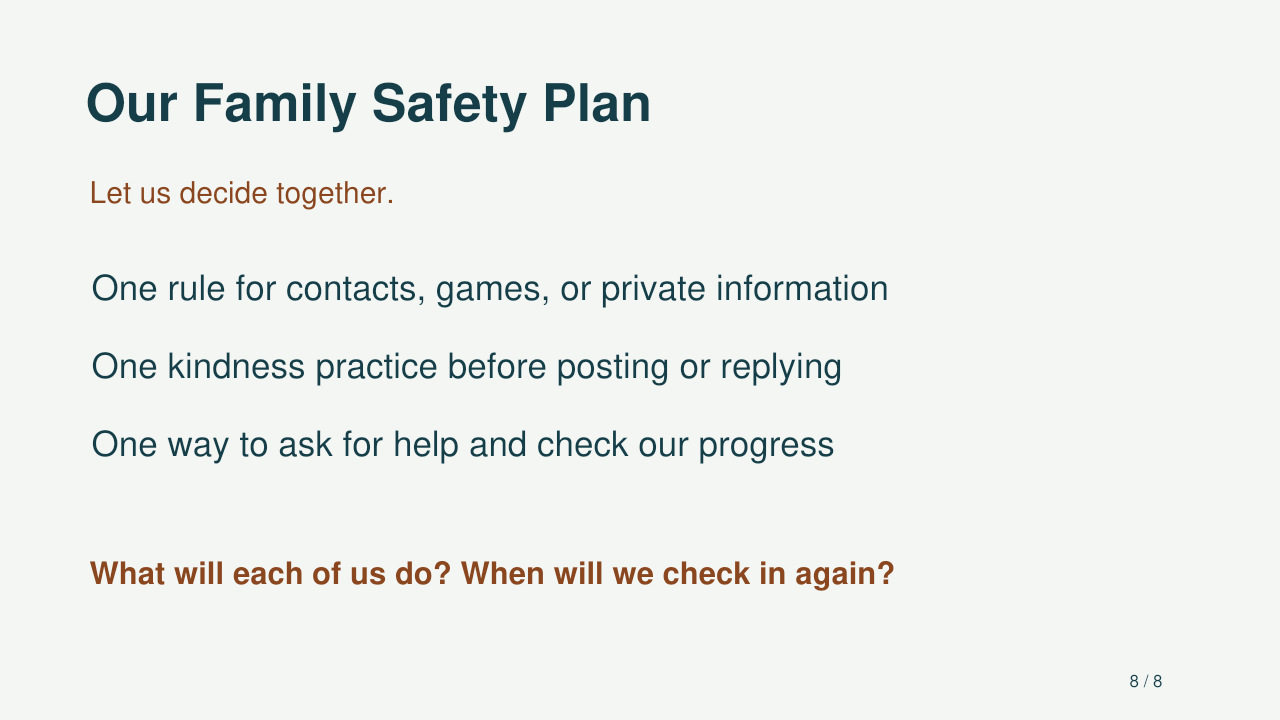 Our family safety plan