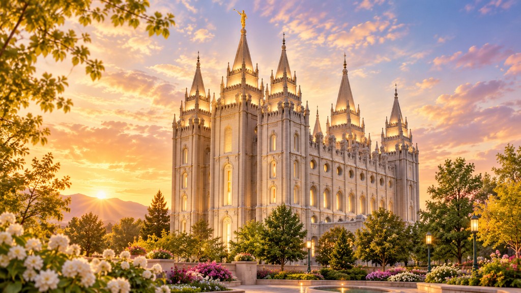 Artistic interpretation of the Salt Lake Temple